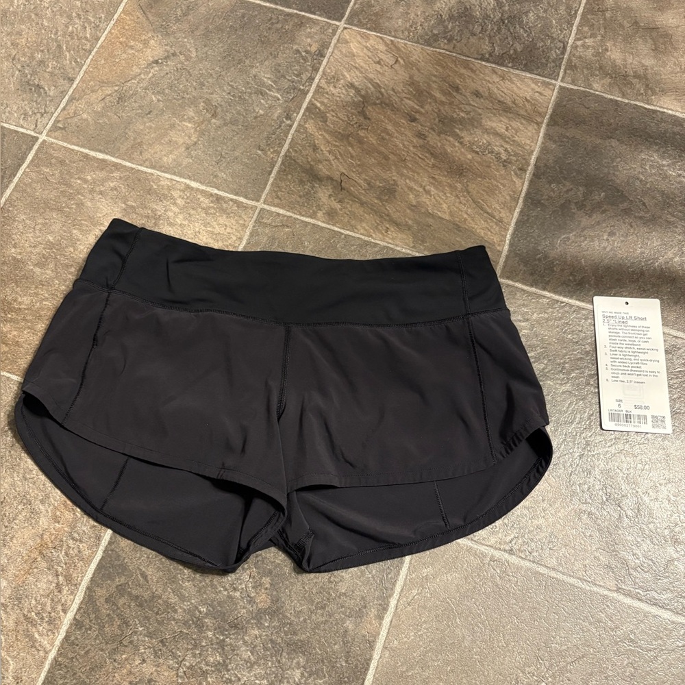 Lululemon Black Speed Up LR Shorts 2.5"